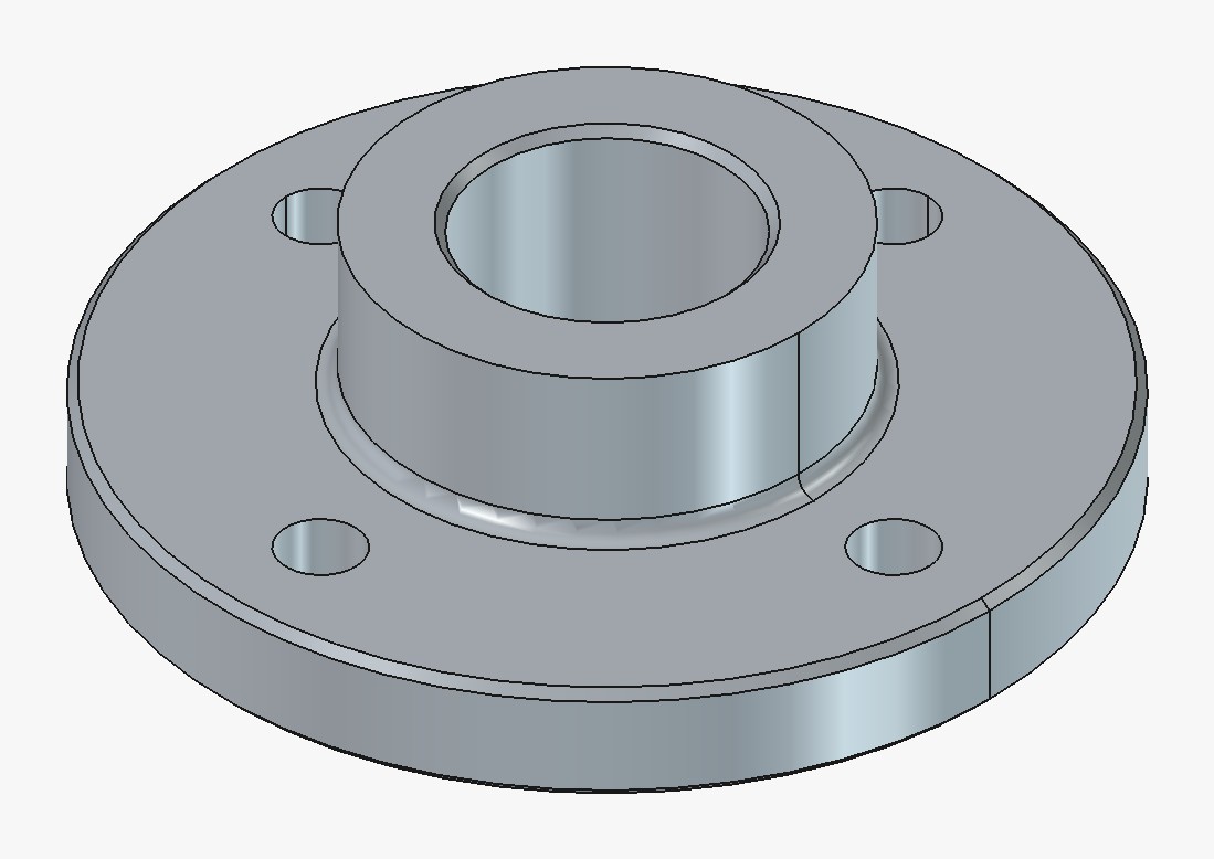 Modelo 3D de la brida